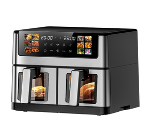 <span class=keywords><strong>Friteuse</strong></span> à air à double panier 11L Nouveau style Grande capacité Fenêtre visuelle de haute qualité Offre Spéciale avec une grande valeur - Product Image 1
