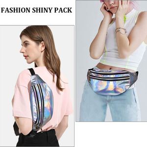 Riñonera Holográfica de Moda en Cuero PU para Mujer y Hombre, Brillante Metálica, Impermeable, para Festivales - Product Image 5