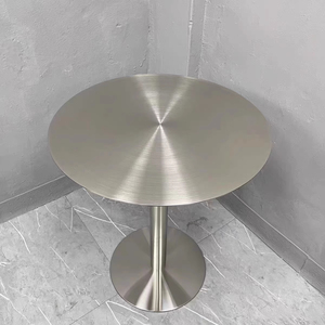 Mesa cuadrada pequeña y moderna de acero inoxidable para té, leche, postres, tiendas, diseño convertible para cafetería y comedor - Product Image 5