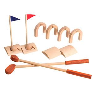 Jeu de <span class=keywords><strong>croquet</strong></span> en bois pour enfants, jeu de <span class=keywords><strong>croquet</strong></span> avec animaux de la jungle, jeu de <span class=keywords><strong>croquet</strong></span> classique pour pelouse en plein air - Product Image 1