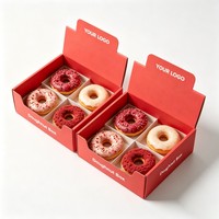 Boîte en papier pour donuts en gros, présentoir alimentaire très demandé, boîte à donuts, boîte de présentation pour snacks, personnalisable