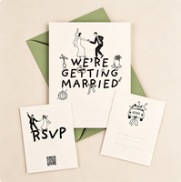 Cartes d'invitation de mariage personnalisables « Save the Date » pour la fête prénuptiale - Invitations de célébration de mariage pour les jeunes mariés