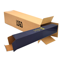 Boîte personnalisée à 3 couches de tube long pour l'expédition Boîte postale d'affiches en carton ondulé rigide avec logo