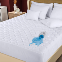Protège-matelas épais matelassé Queen, housse de matelas silencieuse, convient jusqu'à 21 "de profondeur, blanc anti-poussière