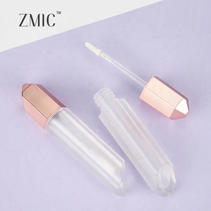 Tubes de brillant à lèvres vides Base transparente 5ml or <span class=keywords><strong>rose</strong></span> brillant à lèvres supérieur givré Tubes de brillant à lèvres strass - Product Image 3