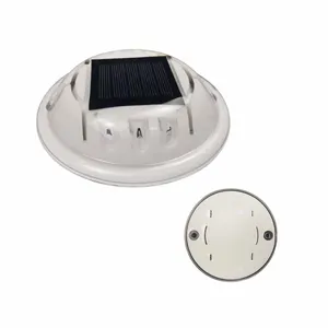 CE luces superbrillantes anti UV plástico alrededor de luz de pista led Seguridad de Tráfico ojos de gato solares perno de carretera Solar de plástico