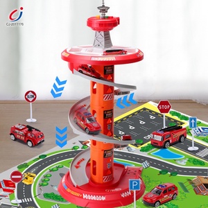 Juguete de Carreras de Autos de Aleación con Pista Giratoria en Espiral para Combatir Incendios Eléctricos, Estacionamiento Deslizante para Garaje - Product Image 6