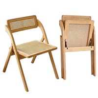 Chaises pliantes modernes confortables et abordables pour fabricants, chaises de salle à manger en rotin et bois, chaises de mariage et d'hôtel, design empilable