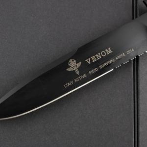 Cuchillo Bowie de Acero Inoxidable de la Mejor Calidad, VENOM, Herramienta para Acampar y Cazar al Aire Libre, Funda de Cuero para Supervivencia, Táctico, Bricolaje - Product Image 5