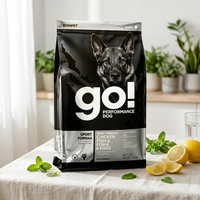 Sachet en plastique à fond plat, à huit côtés, refermable, anti-odeur, pour l'emballage de nourriture sèche pour animaux de compagnie et aliments pour animaux