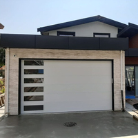 Puerta de Garaje de Vidrio sin Marco OUNA con Paneles Dobles Templados, Diseño Automático Moderno y Minimalista para Villas de Lujo