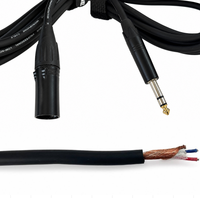Câble de microphone XLR mâle-femelle OEM RH-X059 avec blindage spiralé, gaine en PVC, conducteur en cuivre sans oxygène