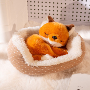 Peluche Suave y Esponjoso de Animal en Nido, Figura de Peluche Surtida de Cachorro, Oveja, Oso para Decoración de Coche, Adorno, Regalo - Product Image 3