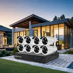 Preto 5MP Full HD impermeável Wi-Fi sem fio segurança CCTV Kit com 8 Ch matriz LED NVR HDD ROHS certificado OEM suportado - Product Image 6