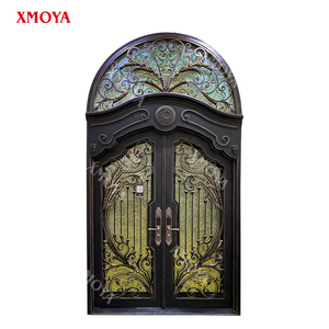 <span class=keywords><strong>Puerta</strong></span> de Hierro Forjado de Lujo para <span class=keywords><strong>la</strong></span> <span class=keywords><strong>Villa</strong></span>, Equipada con Vidrio Templado de Doble Capa y Mosquiteras - Product Image 6