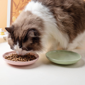 Ceramic <b>Cat</b> Plate & <b>Cat</b> Bowl with Silicone Base Anti-Slip Anti-Tip Pet Food Bowl <b>for</b> <b>Cat</b> Food Canned Food and Snacks - Product Image 3