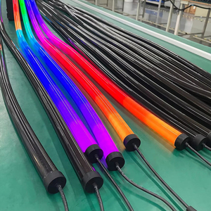 ไฟนีออนซิลิโคนแบบเสื้อแจ็คเก็ตสีดำ 360 องศา DC24V IP65 กันน้ำ RGB RGBW หลอดนีออนแบบยืดหยุ่นทรงกลม สำหรับบาร์และคลับ - Product Image 4