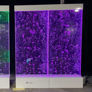Décoration de hall, lumières LED multicolores, mur d'eau à bulles, panneau acrylique avec trous, mur d'eau à bulles - Product Image 6