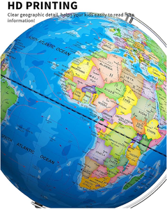 Globe mondial illuminé globes éducatifs avec <span class=keywords><strong>carte</strong></span> imprimée pour l'apprentissage en classe des enfants lampe globe LED avec base en métal stable - Product Image 4