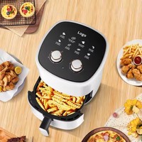 Friteuse à air électrique numérique en plastique 3,8 L sans huile avec écran LCD, appareil électroménager professionnel pour la maison avec protection contre la surchauffe