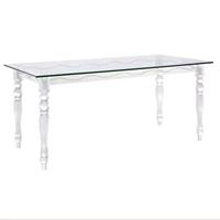 Moderne 180 cm Bankett Gespenst klar Schatz Acryl Hochzeitstisch für Bräutigam und Braut