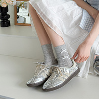 2026 Spring/Summer New Ballet-Style Women's Socks Sweet Cute Mid-Calf Seamless Sweat-Absorbent Bows Bowknot Ruffle Socks