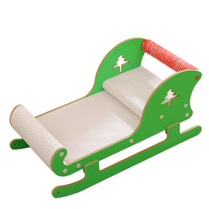 Christmas Sleigh <b>Cat</b> Bed With <b>Scratching</b> Pad Memory Foam <b>Cat</b> Furniture For Indoor <b>Cats</b> - Product Image 5