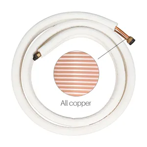 Atacado Preço Fábrica Fornecimento Split Ar Condicionado Sistemas Branco PE Isolado Copper Line Set Kit