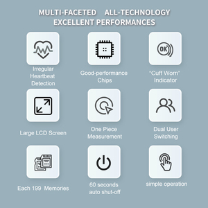 Ce MDR được phê duyệt kỹ thuật số cổ tay Huyết Áp Màn hình BP tensiometer máy với nguồn điện - Product Image 4