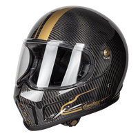 Casque de moto vintage en fibre de carbone avec certification DOT