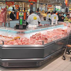 Comptoir d'affichage réfrigéré de taille personnalisée refroidisseur ouvert équipements de réfrigération à température unique pour <span class=keywords><strong>boucherie</strong></span> et <span class=keywords><strong>boucherie</strong></span> - Product Image 5