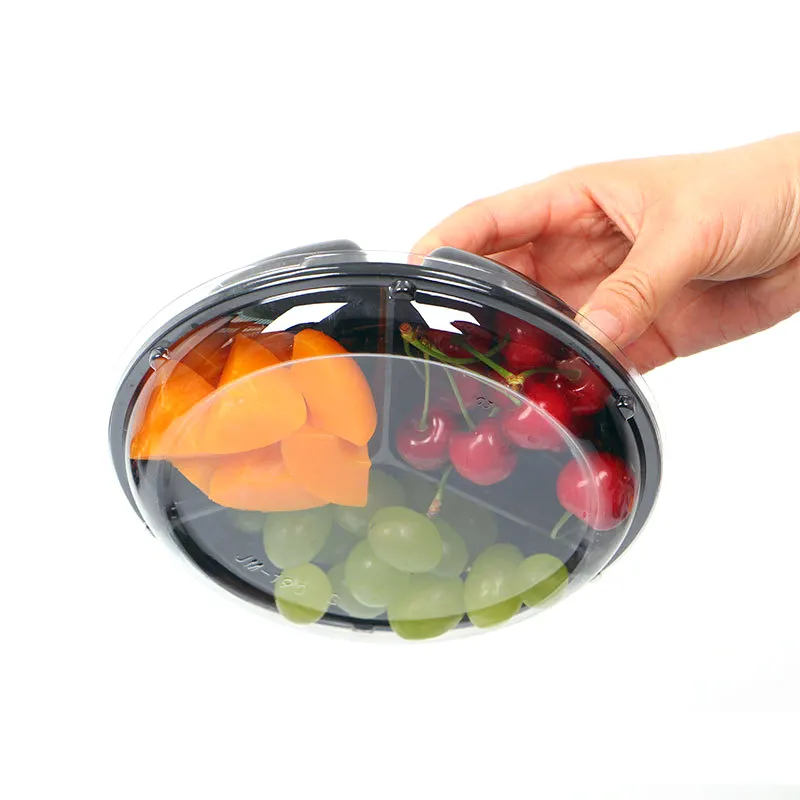 disposable plastic salad packaging box clear salad bowl with lid