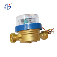 Meter Air Digital Brass Body IP68 Single Jet Dry Dial Bersertifikasi ISO9001 dengan Output Pulsa R80 untuk Penggunaan Rumah Tangga di Rusia