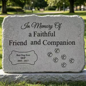 Lápida Duradera para Mascotas, Grabado Personalizado, Piedra Conmemorativa para <span class=keywords><strong>Animales</strong></span>, para <span class=keywords><strong>Cementerio</strong></span> de Mascotas - Product Image 4