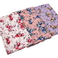 Nouveau design Hijab à fleurs en mousseline de soie pour femmes musulmanes Foulard