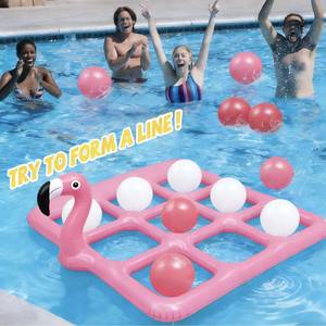 Juego de Cornhole Inflable con 9 Bolas y Agujeros para Múltiples Jugadores, Juguete Flotante para Piscina - Product Image 1