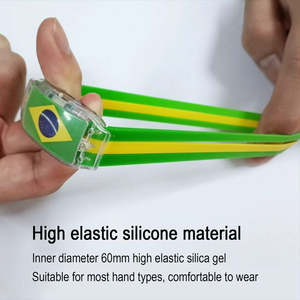 สายรัดข้อมือ LED พร้อมโลโก้สั่งทำสำหรับงานอีเว้นท์ - สายรัดข้อมือแบบกระพริบจำนวนมากพร้อมลายธงชาติ สายซิลิโคนปรับได้ - Product Image 6