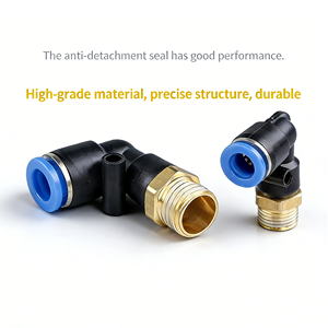 Conector Neumático de Codo de la Serie <span class=keywords><strong>PL</strong></span>, Conexión <span class=keywords><strong>R</strong></span>ápida de Línea de Aire de 1/4-8 mm con Rosca Externa - Product Image 5
