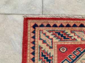 พรมคาซาคถักด้วยมือแบบชาวอัฟกานิสถานแนววินเทจพรมขนแกะพื้นที่ห้องนอน - Product Image 4