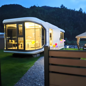Contenedor de vacaciones de cápsula integrada de gama alta de 5,8/8,5/11,5 metros/<span class=keywords><strong>Villa</strong></span> prefabricada/caravana estática - Product Image 4