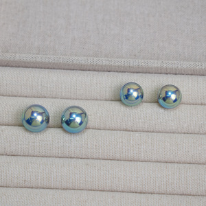 Pendientes de Perlas de Agua Dulce de 6 mm con Baño de Oro Aurora sobre Plata de Ley, Estilo de Lujo Ligero, Certificados para Mujer - Product Image 4