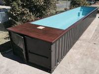 Maison préfabriquée extensible sur mesure et piscine conteneur, piscine modulaire extensible pour jardin de villa