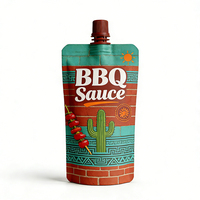 Sachet souple personnalisé Doypack avec bec verseur pour sauces grillades et mayonnaise, qualité alimentaire