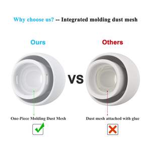 Embouts d'oreille en <span class=keywords><strong>silicone</strong></span> souple de remplacement pour <span class=keywords><strong>Airpods</strong></span> Pro 1ère/2ème génération avec trou de réduction du bruit et protection anti-poussière intégrée - Product Image 5