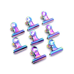 Clip de carpeta de Metal multicolor, 50mm, 38mm, 22mm, de alta calidad, para oficina y escuela