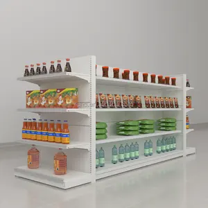 Estantes de exhibición de tienda de comestibles Estantes de supermercado de tienda general con alta calidad Elegante RundA resistente