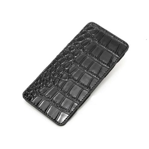 Porte-cartes en cuir PU personnalisé Boshiho, étui à cartes de visite en PU effet crocodile, porte-cartes de crédit RFID - Product Image 5