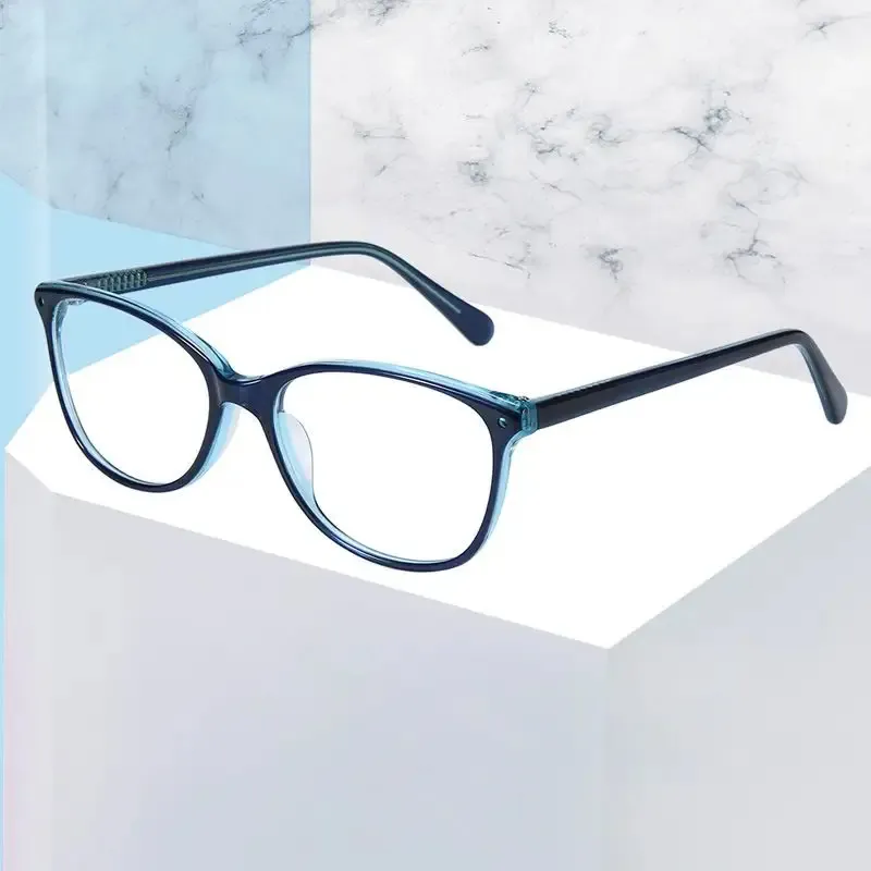Fabricants de lunettes optiques en acétate de haute qualité Montures de lunettes carrées pour hommes et femmes