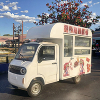 Chariot de petit-déjeuner multifonctionnel électrique à quatre roues, chariot mobile commercial pour hamburgers et café pour restaurants