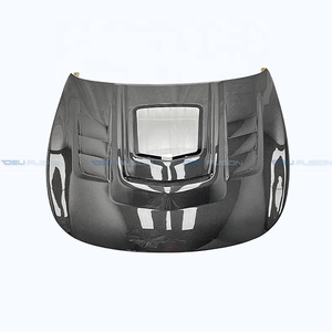 For 2008-2013 Infiniti G37 Coupe Carbon Fiber <b>Clear</b> Engine Glass Window Vented Hood Bonnet For Skyline 370GT CKV36 - Product Image 2